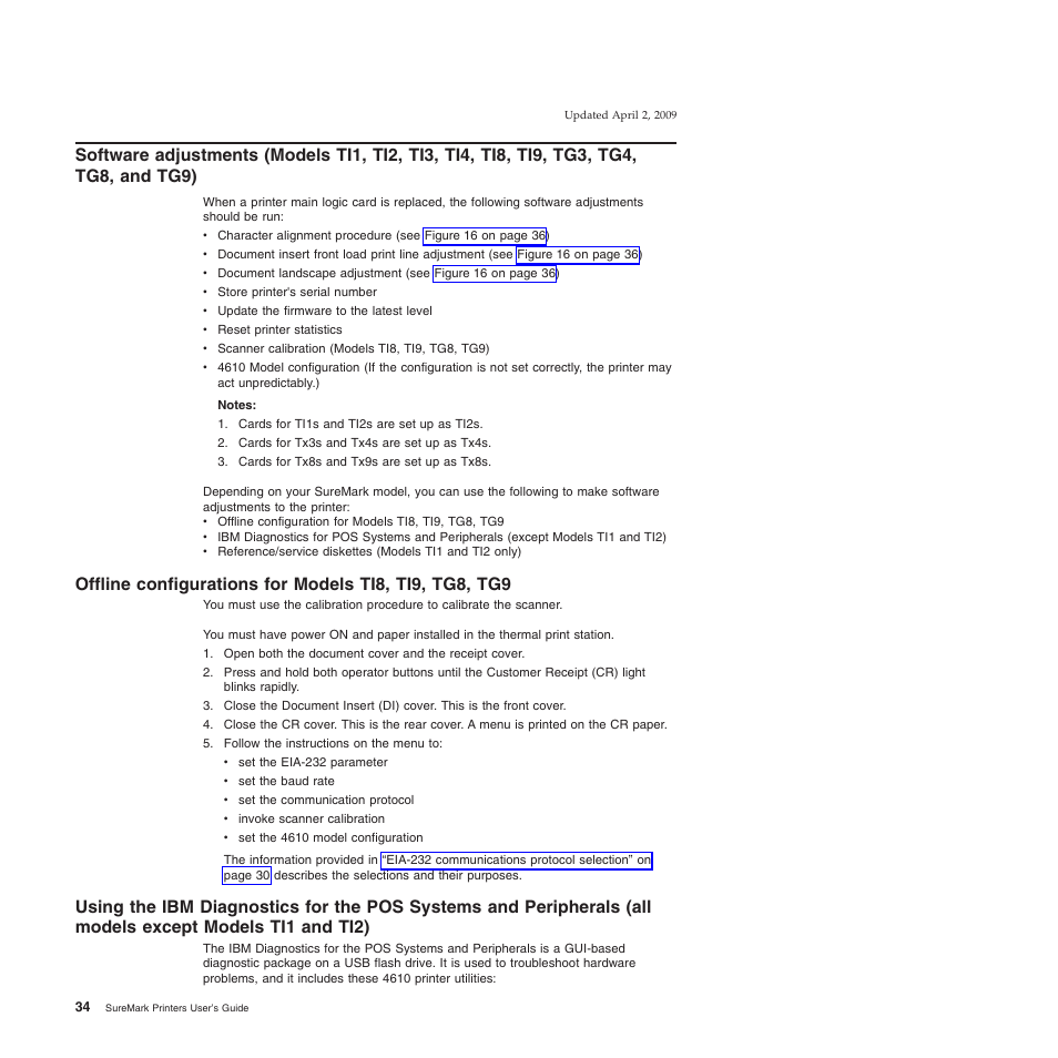 Tg9), Except models ti1 and ti2) | IBM SUREMARK TI8 User Manual | Page 56 / 244