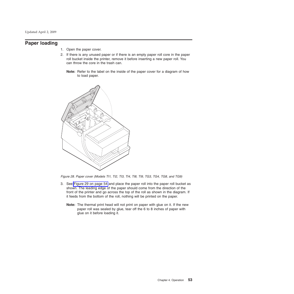 Paper loading | IBM SUREMARK TI8 User Manual | Page 75 / 244