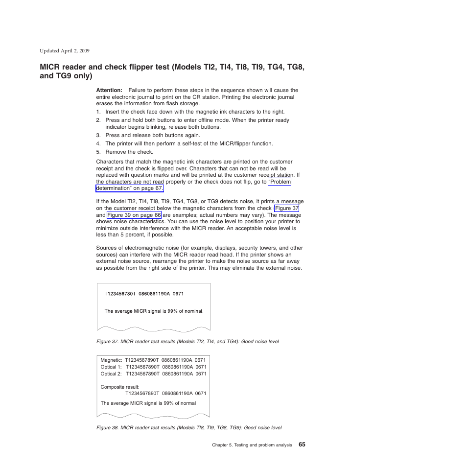 Tg9 only) | IBM SUREMARK TI8 User Manual | Page 87 / 244