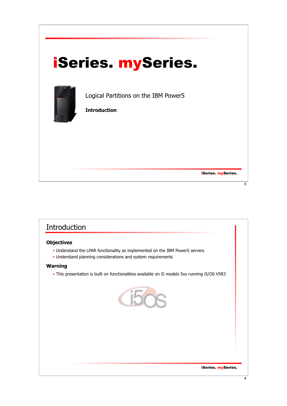Iseries. my series, Introduction | IBM I5/OS User Manual | Page 2 / 59