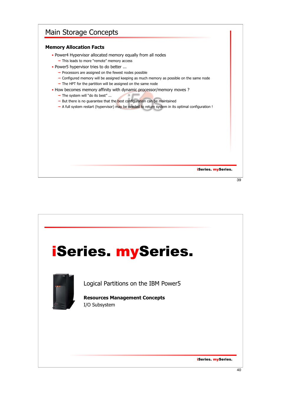 Iseries. my series, Main storage concepts | IBM I5/OS User Manual | Page 20 / 59