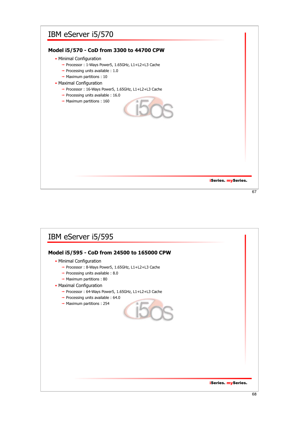 Ibm eserver i5/570, Ibm eserver i5/595 | IBM I5/OS User Manual | Page 34 / 59