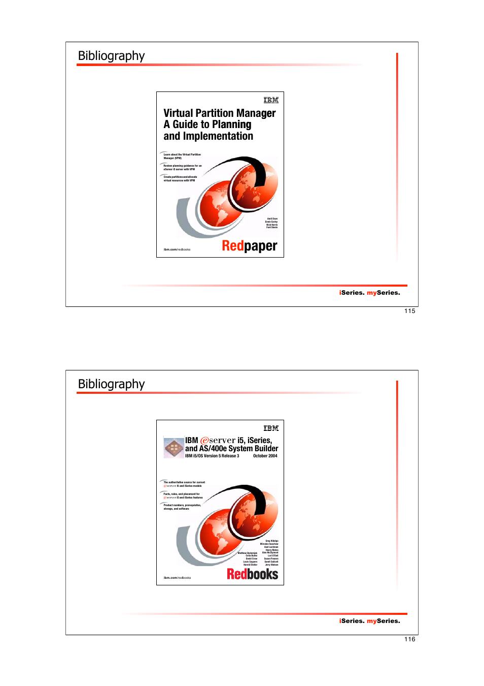 Red paper, Bibliography | IBM I5/OS User Manual | Page 58 / 59