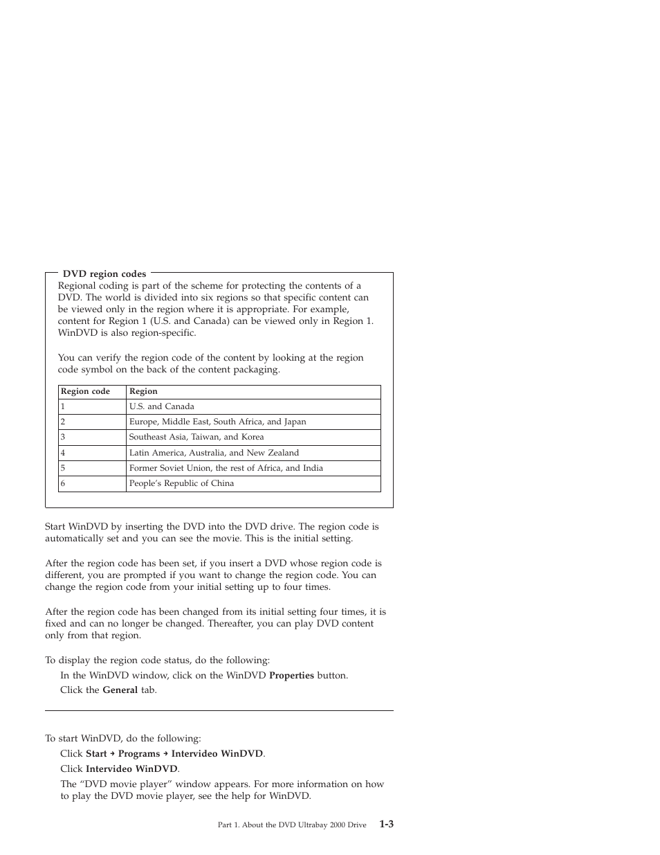 Starting windvd | IBM ULTRABAY 2000 User Manual | Page 11 / 62