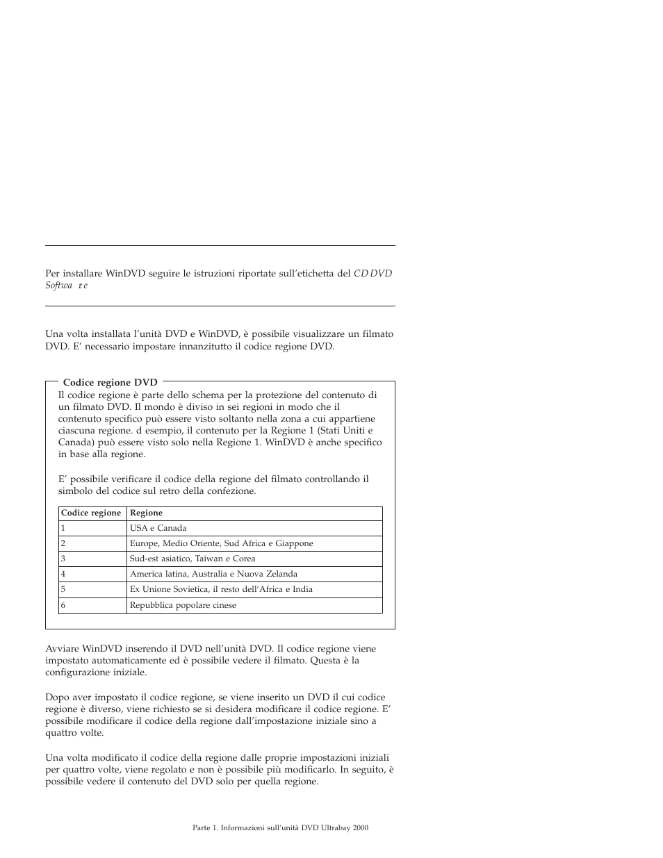 Installazione di windvd, Visualizzazione di un filmato dvd | IBM ULTRABAY 2000 User Manual | Page 27 / 62