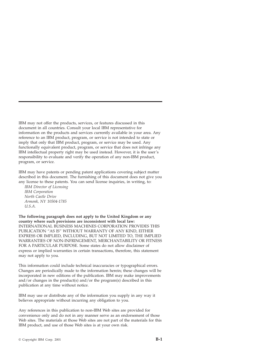 Appendix b. notices | IBM ULTRABAY 2000 User Manual | Page 55 / 62