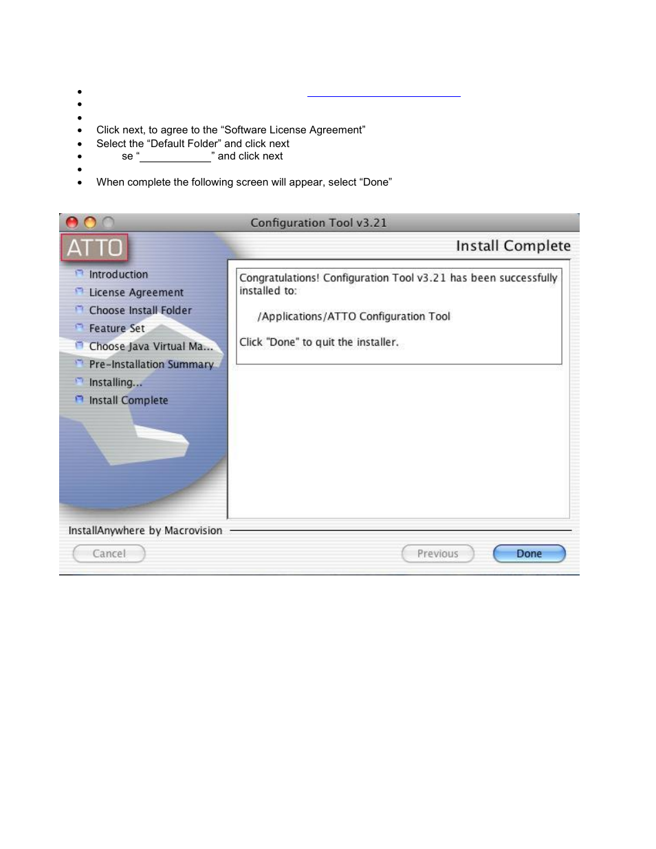 Atto os x configuration tool installation | IBM SYSTEM STORAGE DS5000 User Manual | Page 21 / 38
