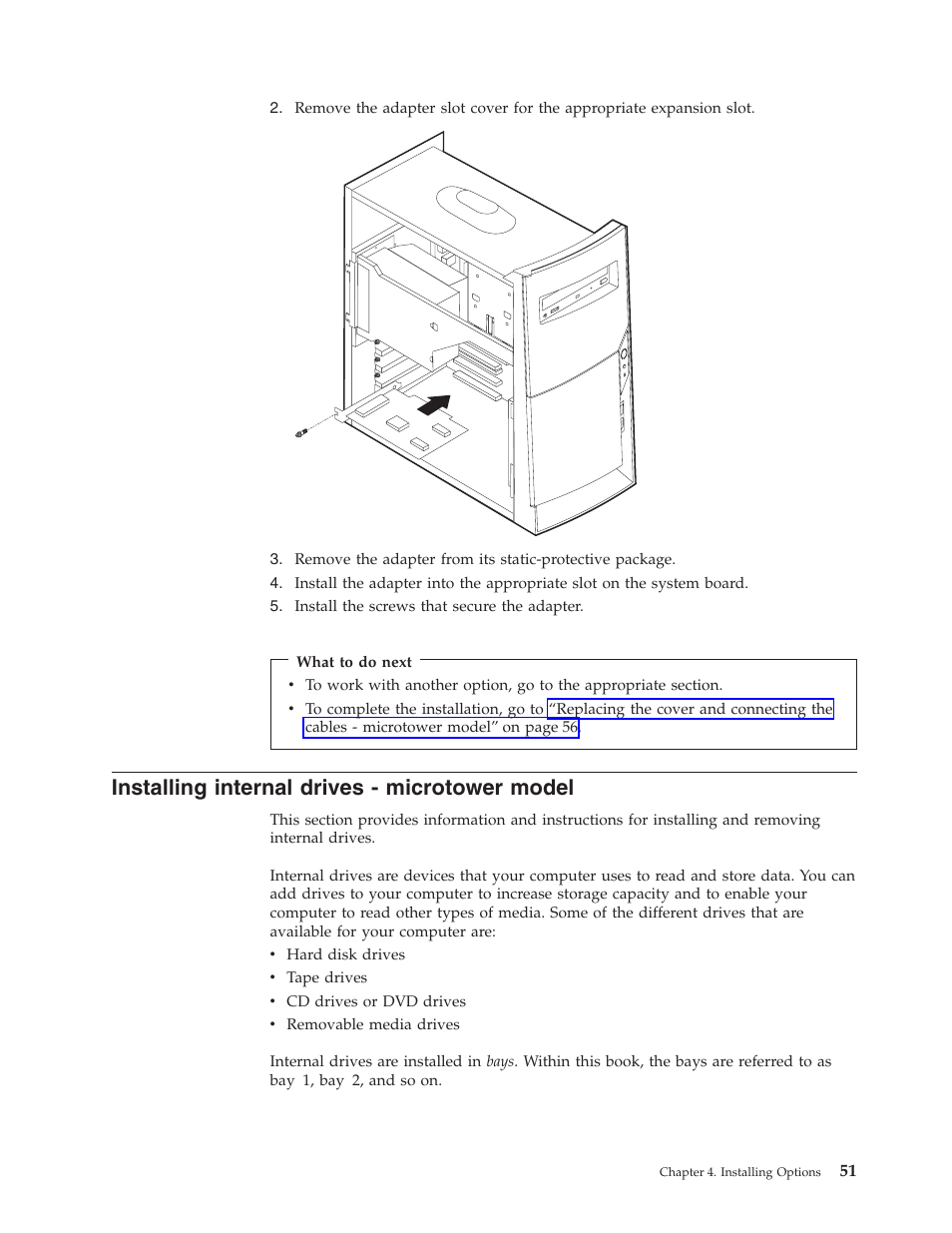 Installing internal drives - microtower model | IBM 6341 User Manual | Page 59 / 252