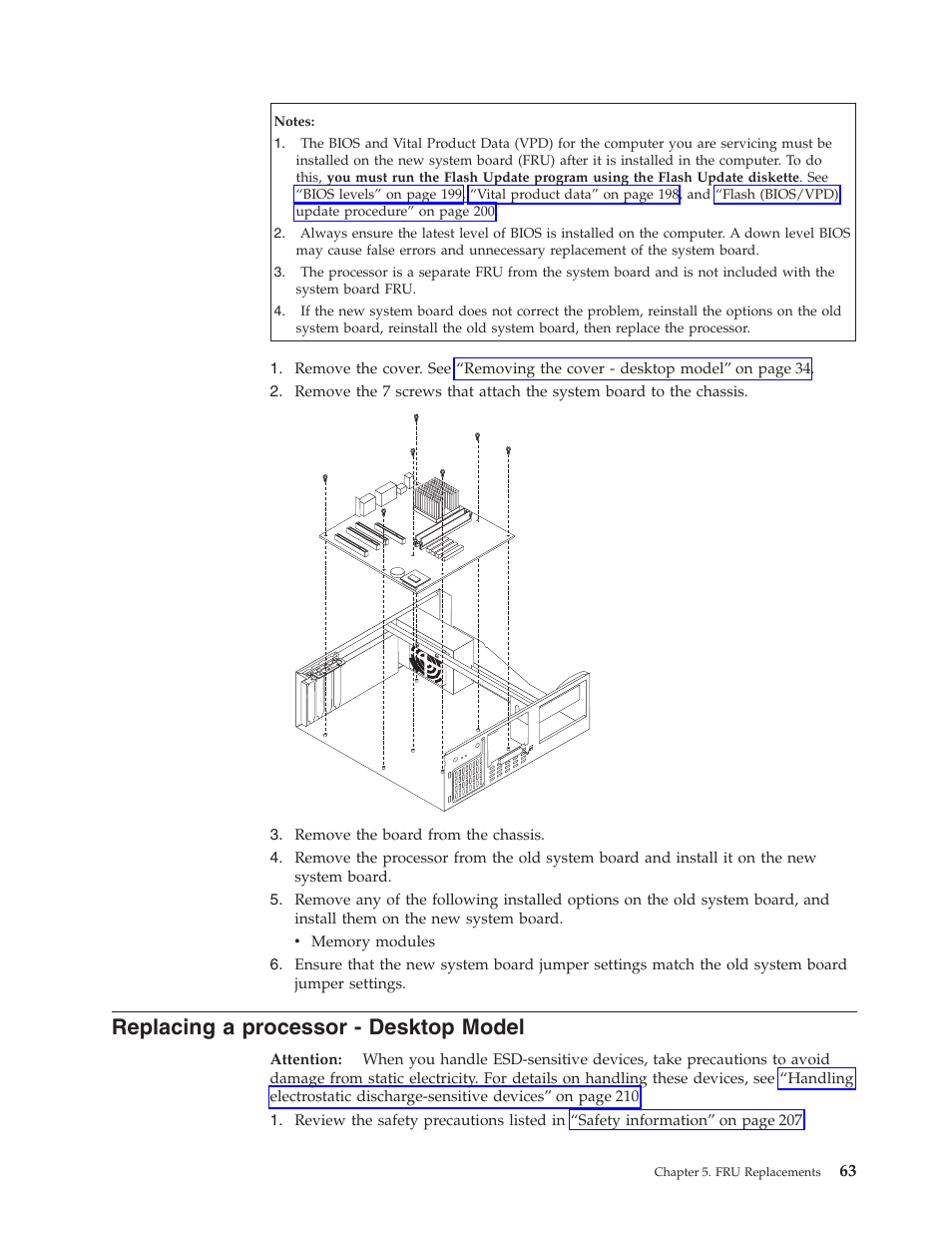 Replacing a processor - desktop model | IBM 6341 User Manual | Page 71 / 252