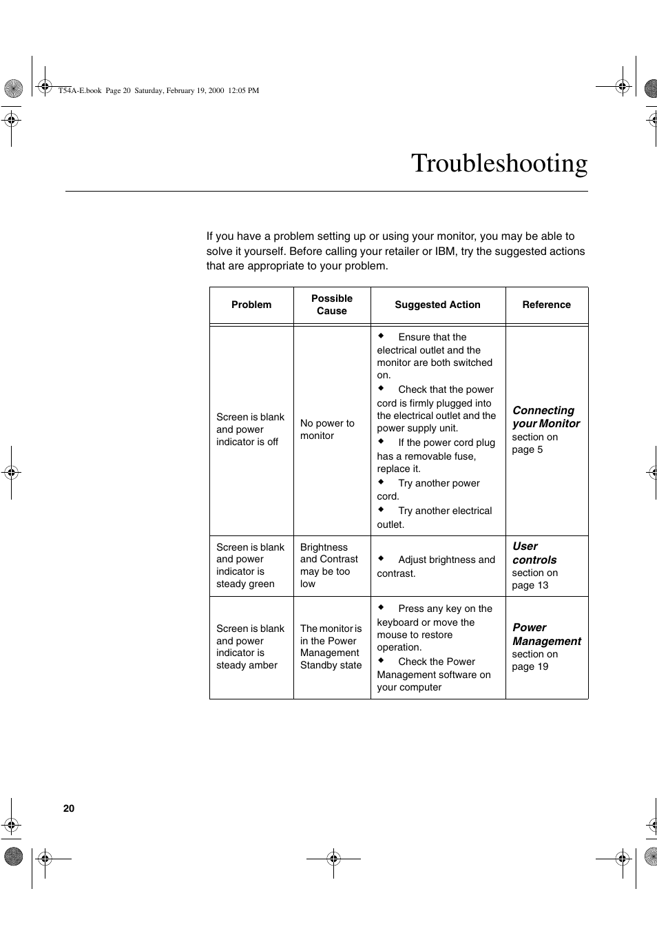 Troubleshooting | IBM 9511-A User Manual | Page 22 / 28