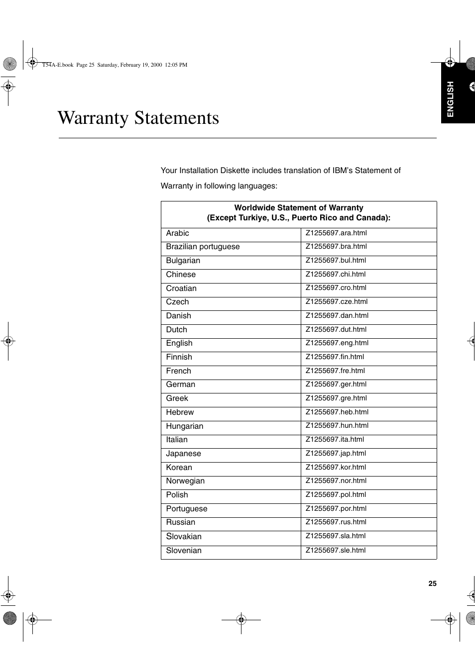 Warranty statements | IBM 9511-A User Manual | Page 27 / 28