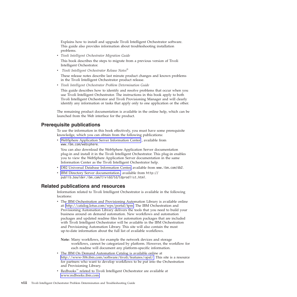 Prerequisite publications, Related publications and resources, Prerequisite | Publications, Viii, Related, Resources | IBM 51 User Manual | Page 10 / 248