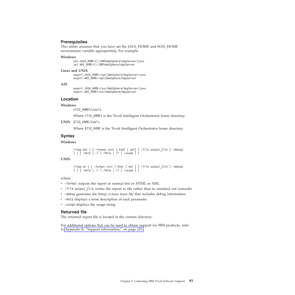 Prerequisites, Location, Syntax | Returned file | IBM 51 User Manual | Page 105 / 248