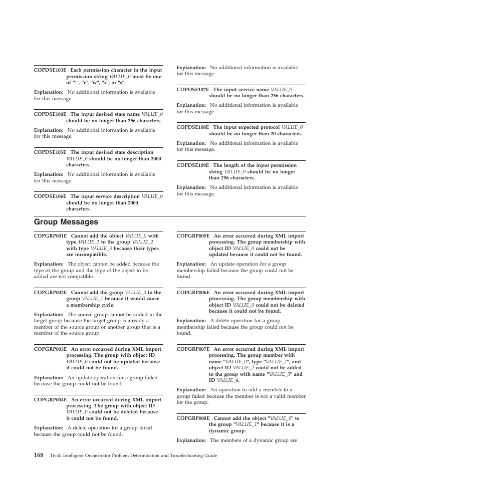 Group messages, Group, Messages | IBM 51 User Manual | Page 180 / 248