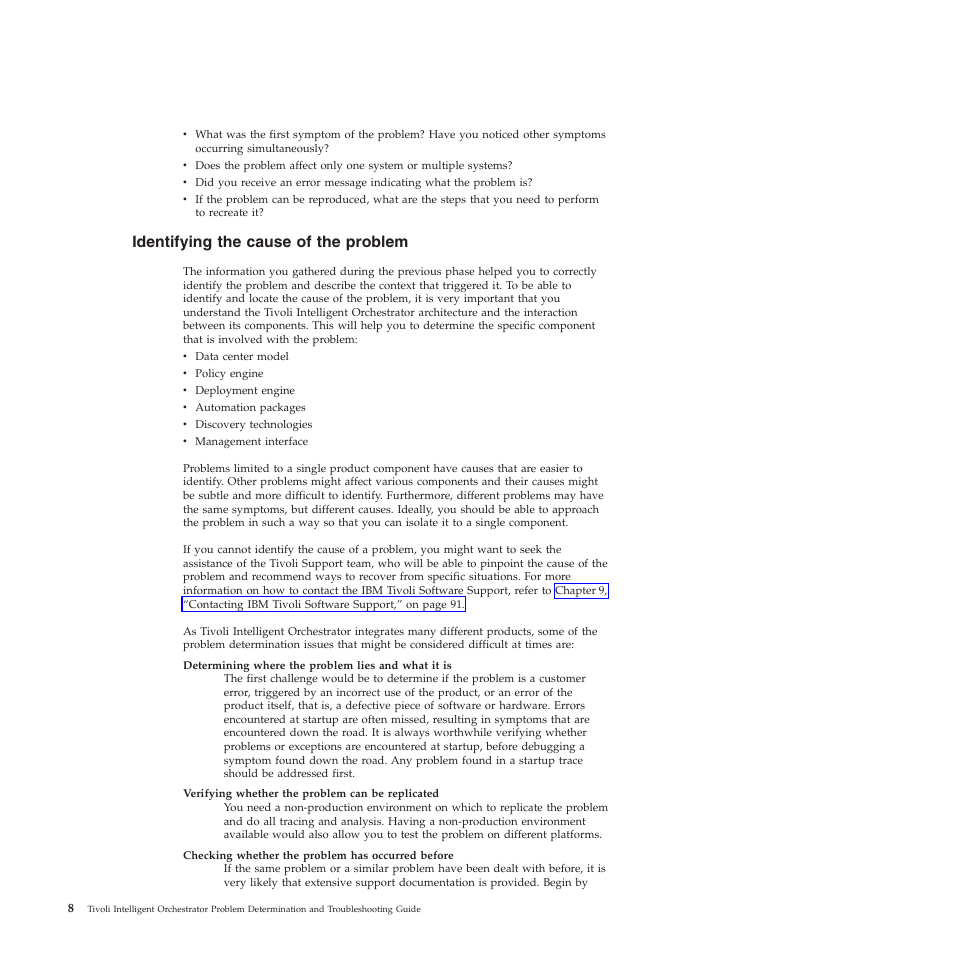 Identifying the cause of the problem, Identifying, Cause | Problem | IBM 51 User Manual | Page 20 / 248