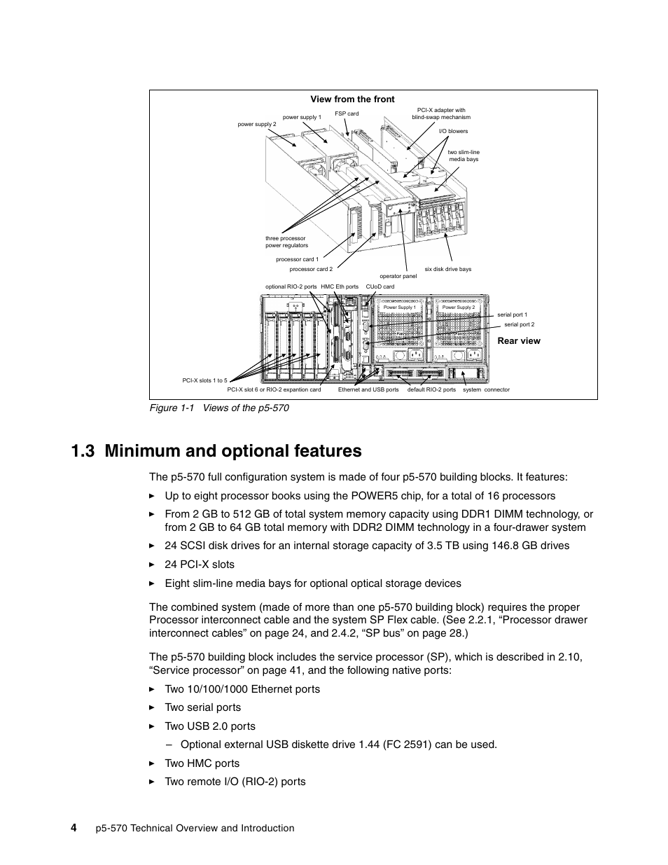 3 minimum and optional features | IBM P5 570 User Manual | Page 16 / 82