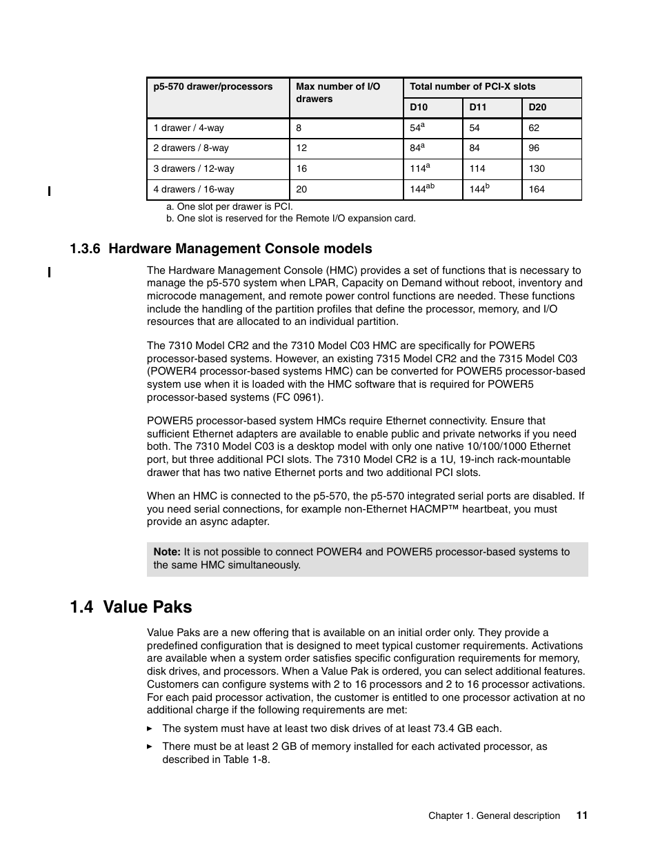 6 hardware management console models, 4 value paks | IBM P5 570 User Manual | Page 23 / 82