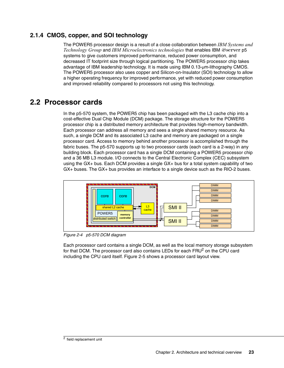 4 cmos, copper, and soi technology, 2 processor cards, Ibm systems and technology group | Ibm microelectronics, Technologies | IBM P5 570 User Manual | Page 35 / 82