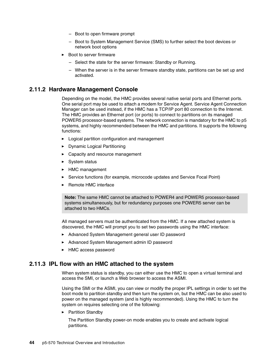 2 hardware management console, 3 ipl flow with an hmc attached to the system | IBM P5 570 User Manual | Page 56 / 82