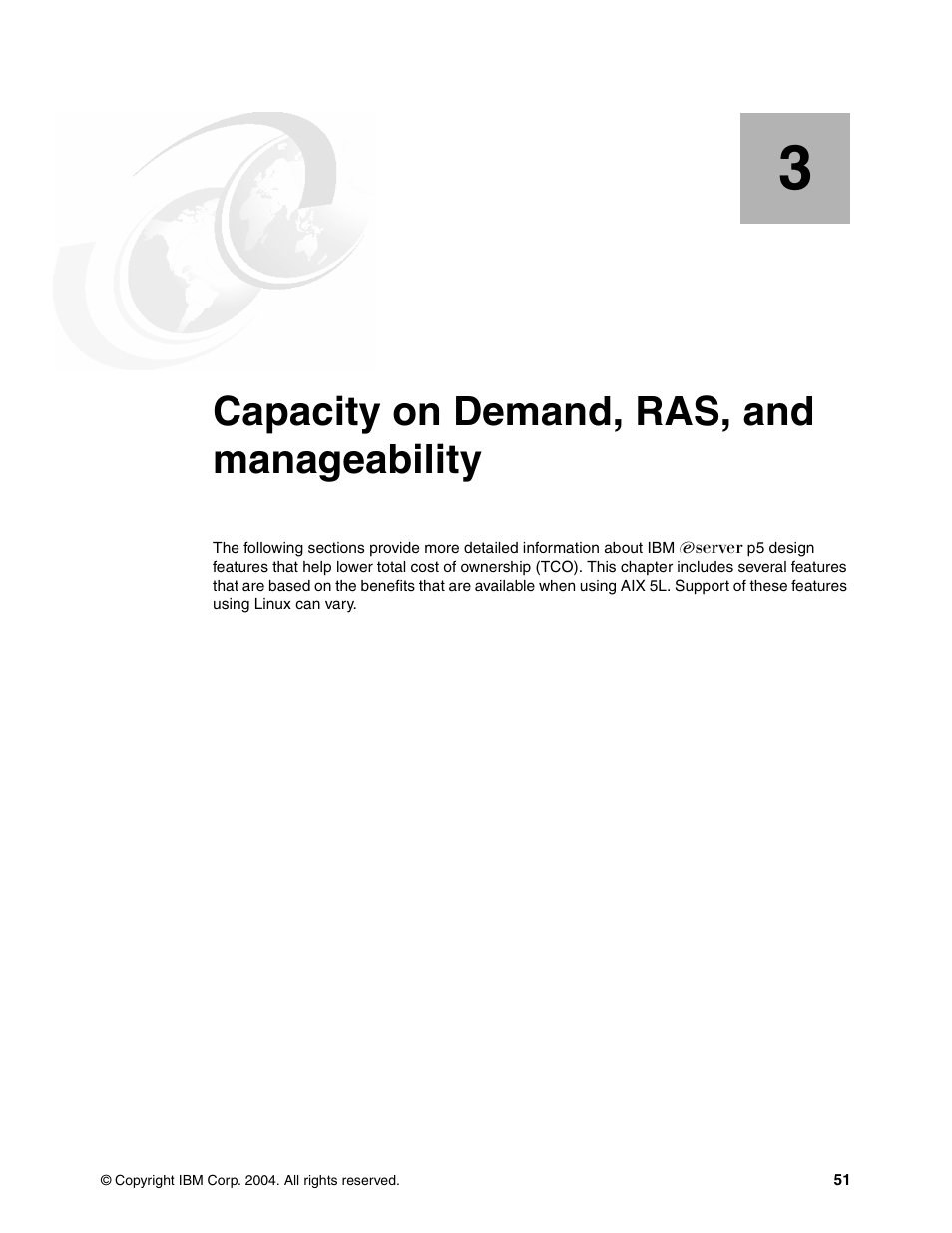 Capacity on demand, ras, and manageability | IBM P5 570 User Manual | Page 63 / 82