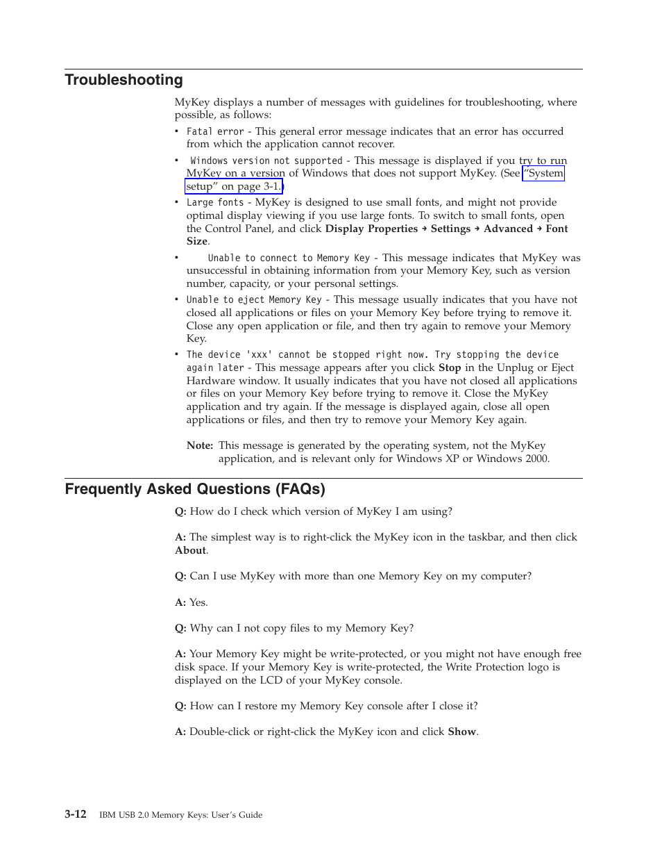 Troubleshooting, Frequently asked questions (faqs), Frequently | Asked, Questions, Faqs) | IBM 2 User Manual | Page 24 / 72