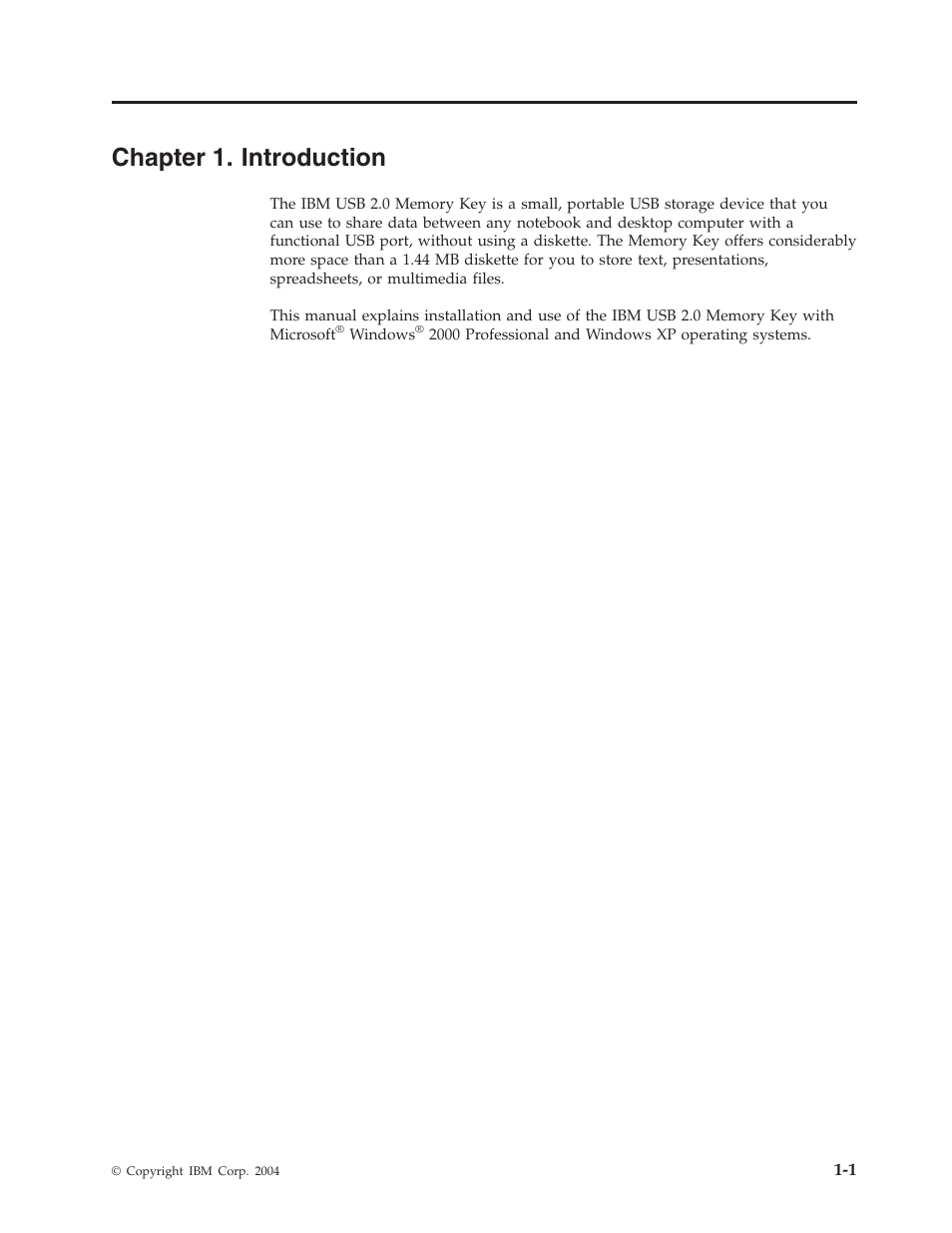 Chapter 1. introduction, Chapter, Introduction | IBM 2 User Manual | Page 9 / 72
