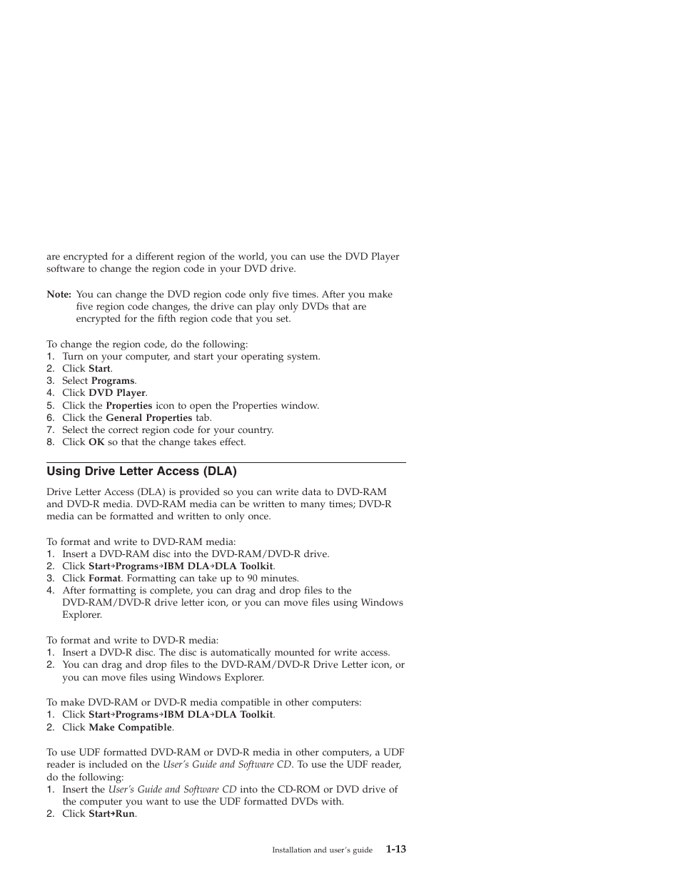 Using drive letter access (dla) | IBM 22P6960 User Manual | Page 21 / 56
