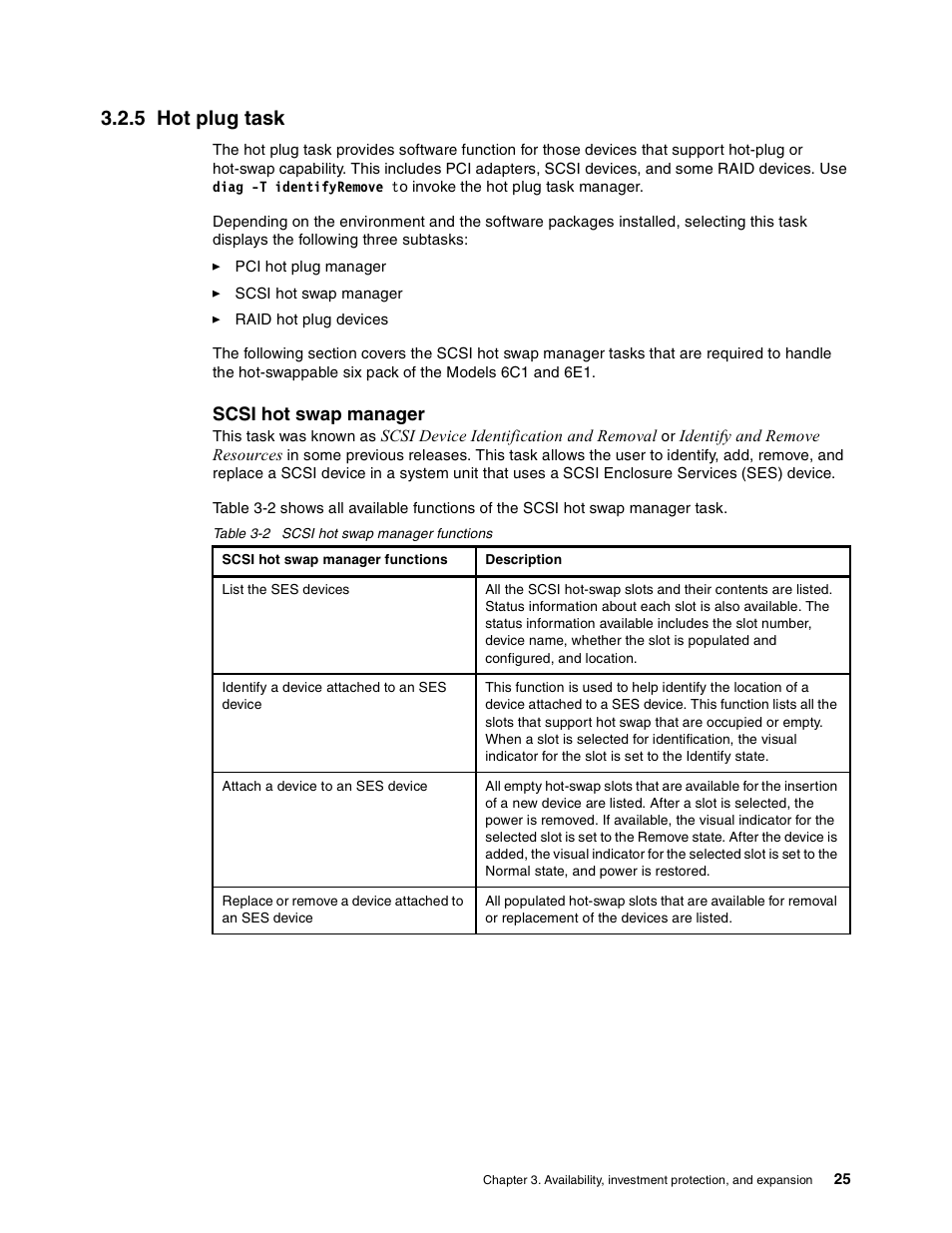 5 hot plug task, Scsi hot swap manager | IBM 610 User Manual | Page 33 / 40