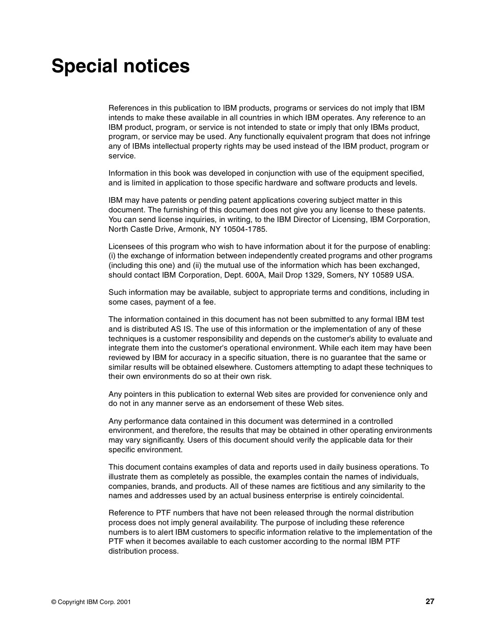 Special notices | IBM 610 User Manual | Page 35 / 40