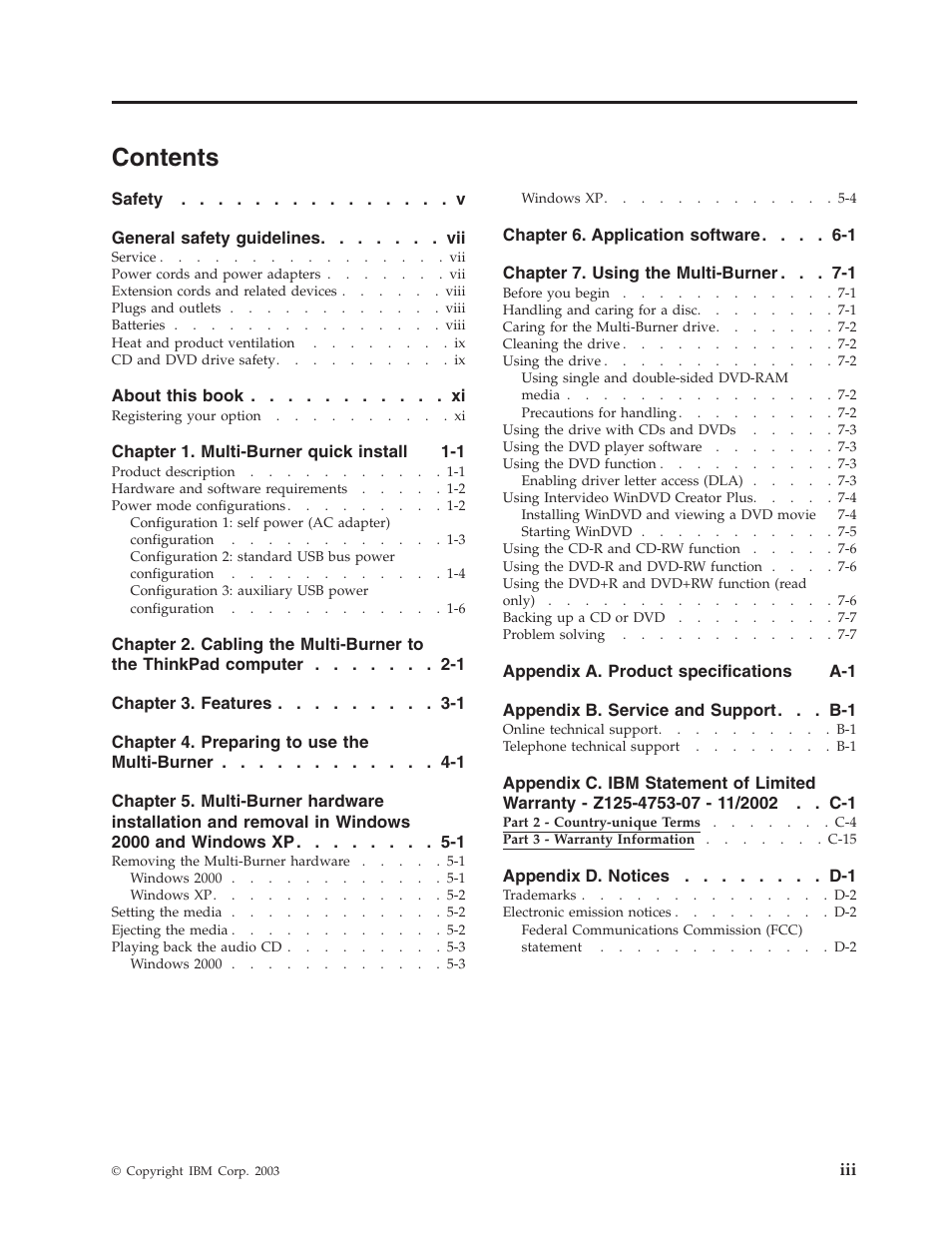 IBM 22P9176 User Manual | Page 5 / 76