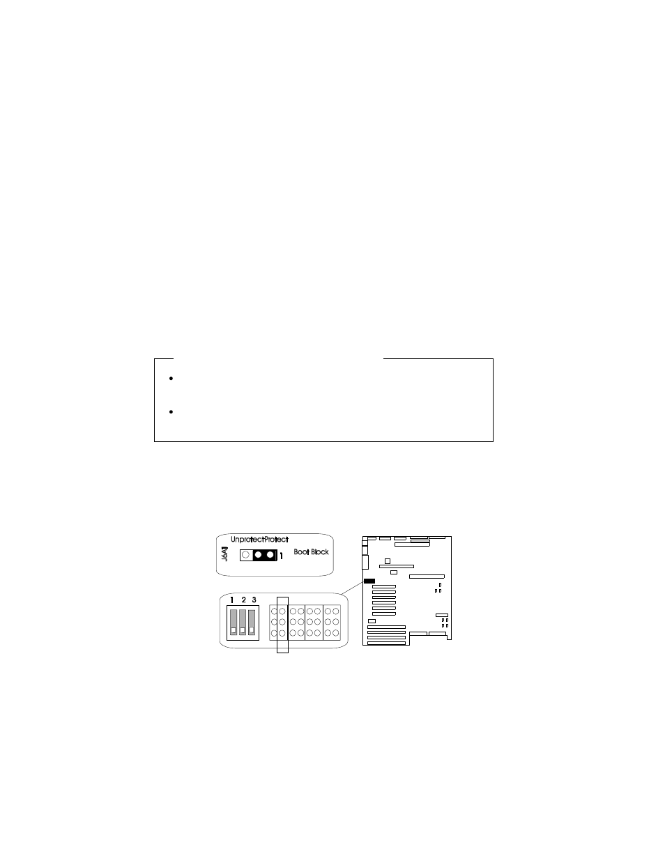 Setting the bios boot block jumper (j6a1) | IBM 704 User Manual | Page 313 / 348