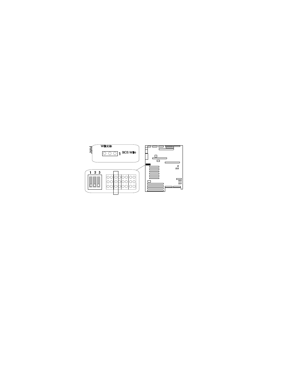 Setting the bios write jumper (j6a4) | IBM 704 User Manual | Page 316 / 348