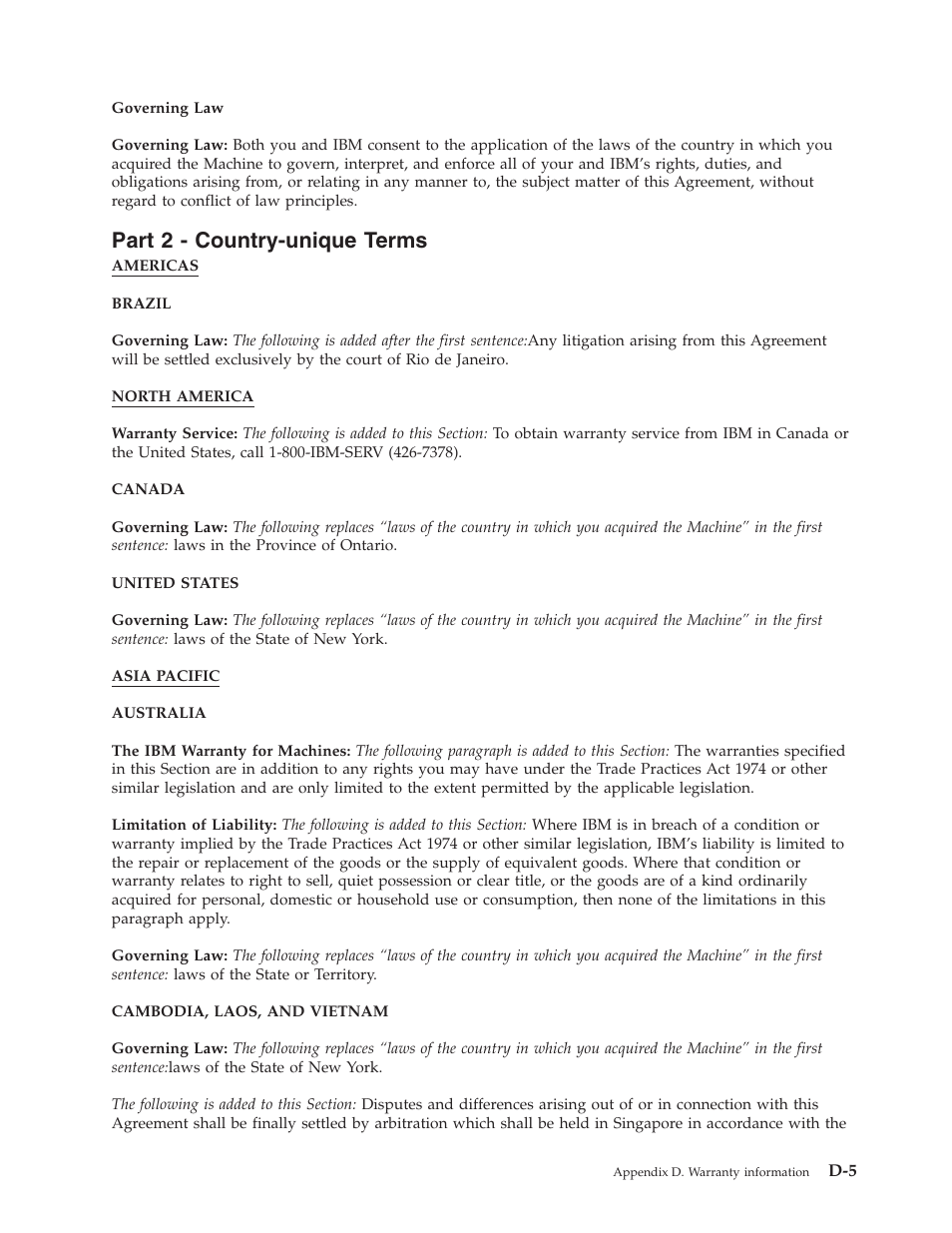 Part 2 - country-unique terms | IBM 22P6972 User Manual | Page 35 / 46