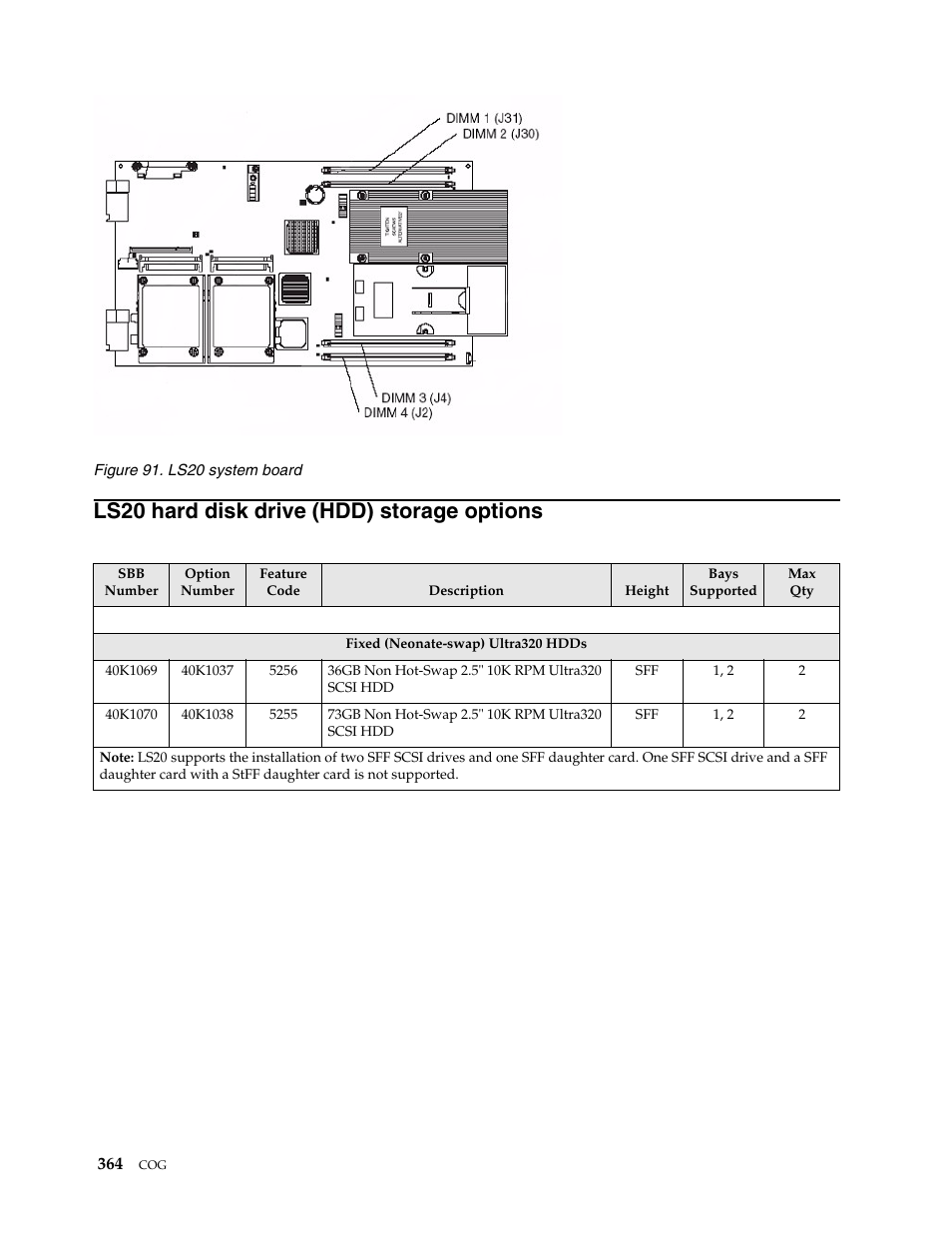 Ls20 hard disk drive (hdd) storage options | IBM SCOD-3ZVQ5W User Manual | Page 372 / 548