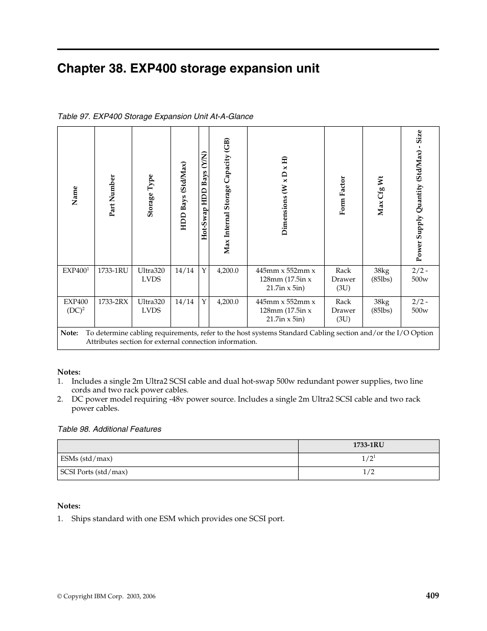 Chapter 38. exp400 storage expansion unit | IBM SCOD-3ZVQ5W User Manual | Page 417 / 548