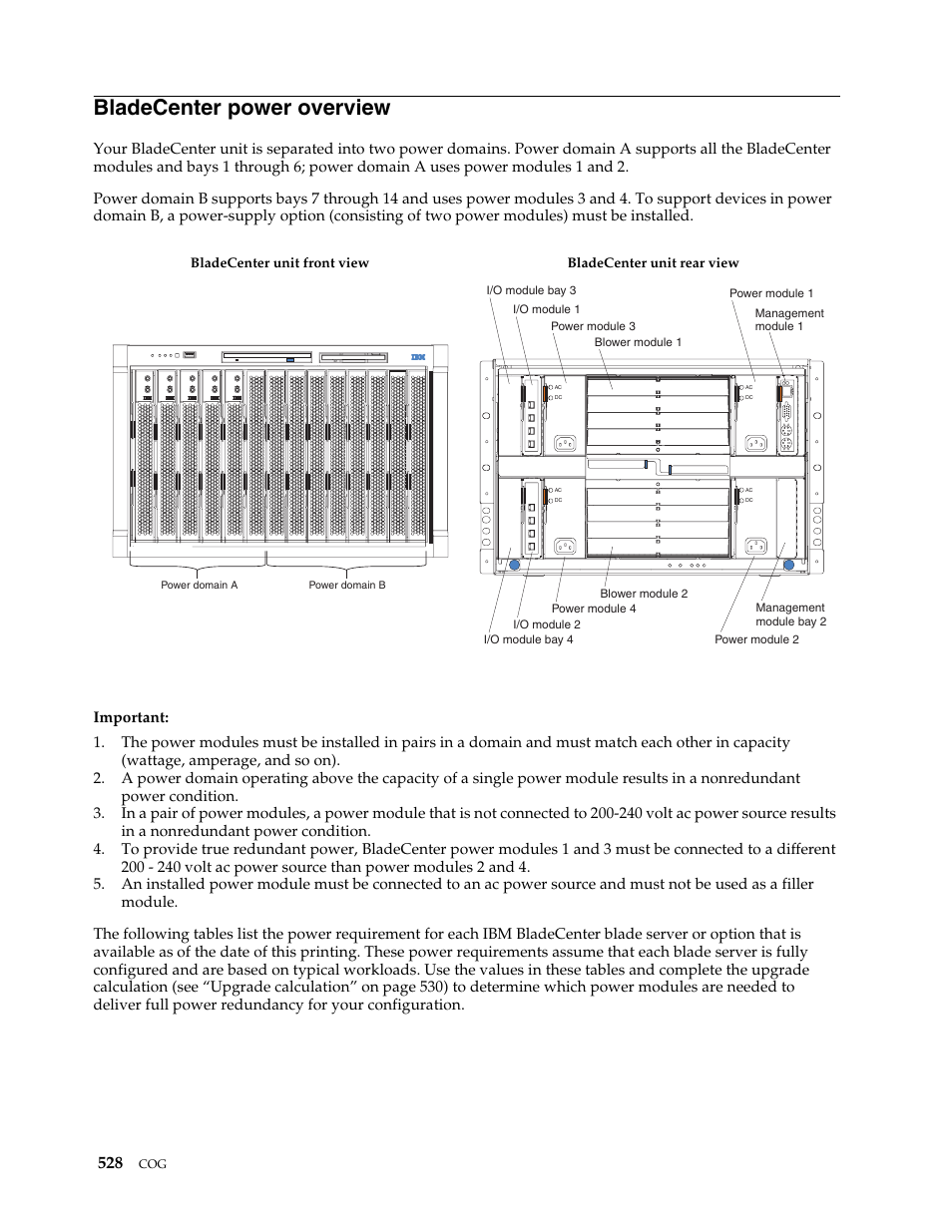 Bladecenter power overview | IBM SCOD-3ZVQ5W User Manual | Page 536 / 548