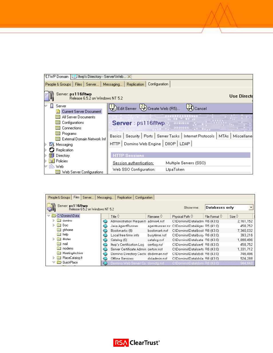 A. session authentication: multiple servers (sso), B. web sso configuration: ltpatoken, C. then click save and close | IBM LOTUS TEAM WORKPLACE 6.5.1 User Manual | Page 10 / 17