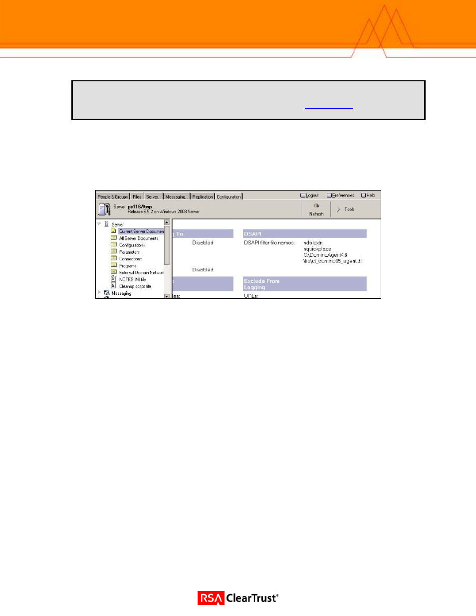 Disable cleartrust dsapi filter | IBM LOTUS TEAM WORKPLACE 6.5.1 User Manual | Page 7 / 17