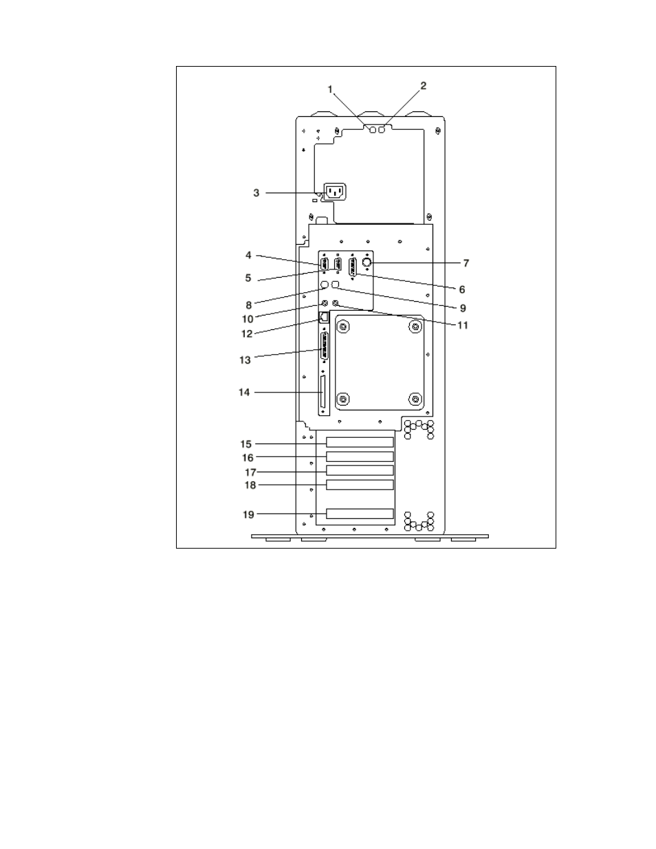 Rs/6000 43p 7043 model 260 - rear view | IBM HANDBOOK 260 User Manual | Page 95 / 286