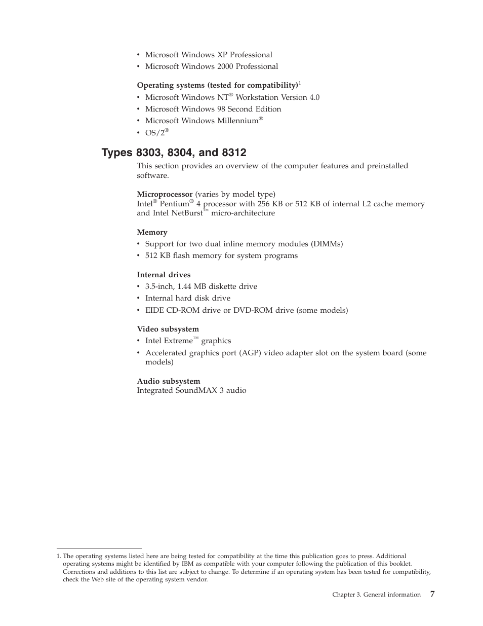 Types 8303, 8304, and 8312, Types | IBM 8306 User Manual | Page 13 / 314