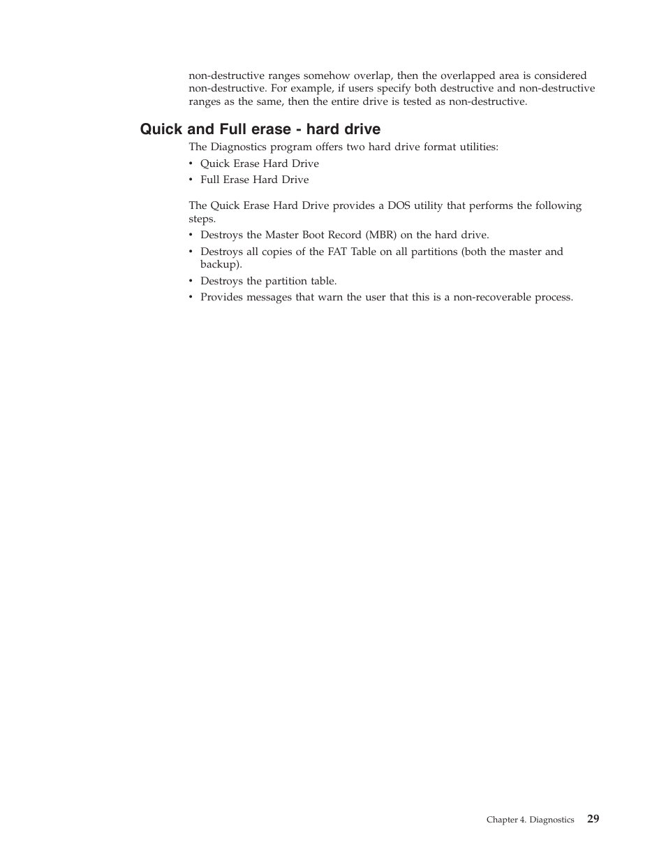Quick and full erase - hard drive, Quick, Full | Erase, Hard, Drive | IBM 8306 User Manual | Page 35 / 314