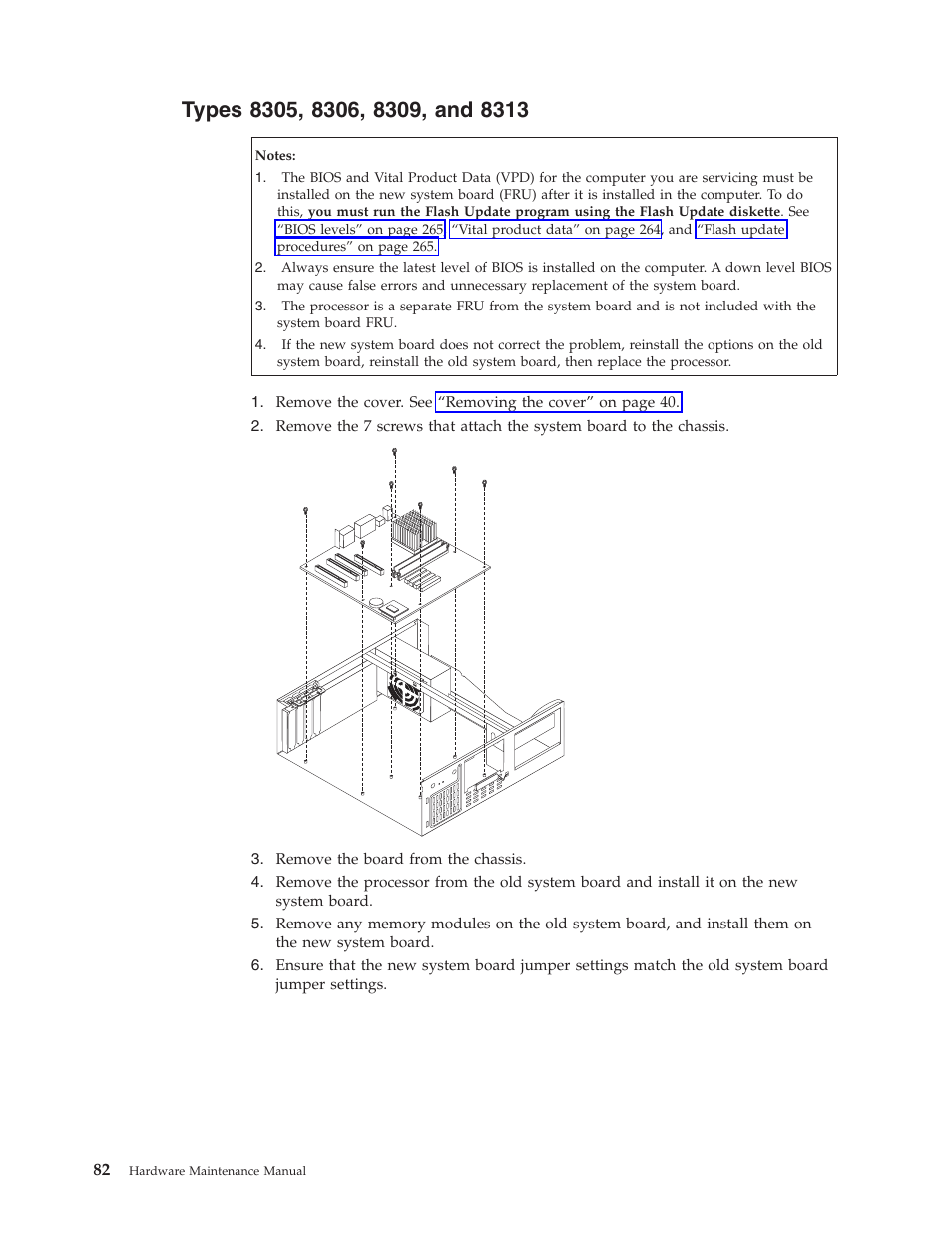 Types 8305, 8306, 8309, and 8313, Types | IBM 8306 User Manual | Page 88 / 314