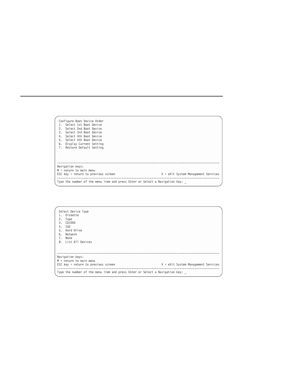 Select boot devices | IBM 6C4 User Manual | Page 104 / 233
