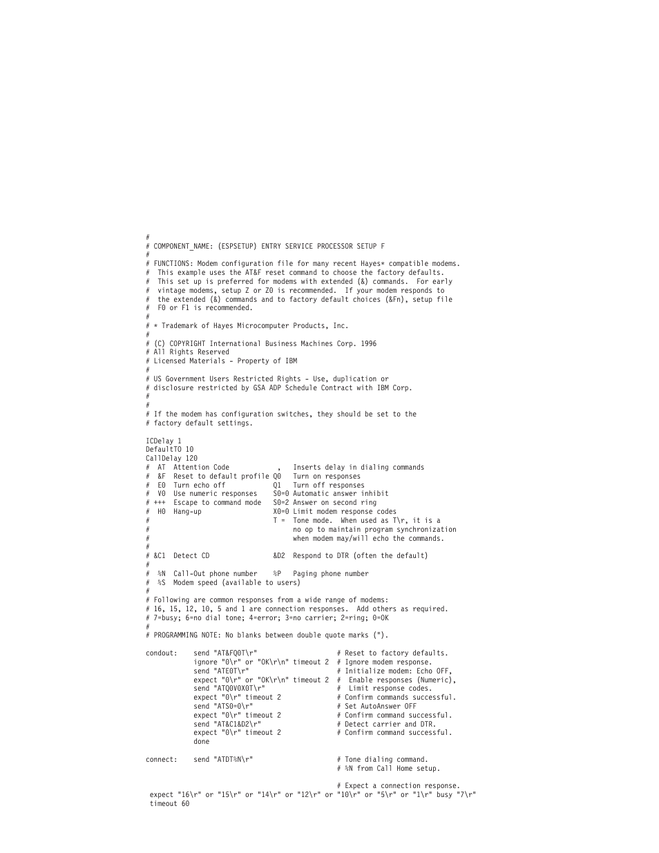 Sample file modem_f.cfg | IBM 6C4 User Manual | Page 217 / 233