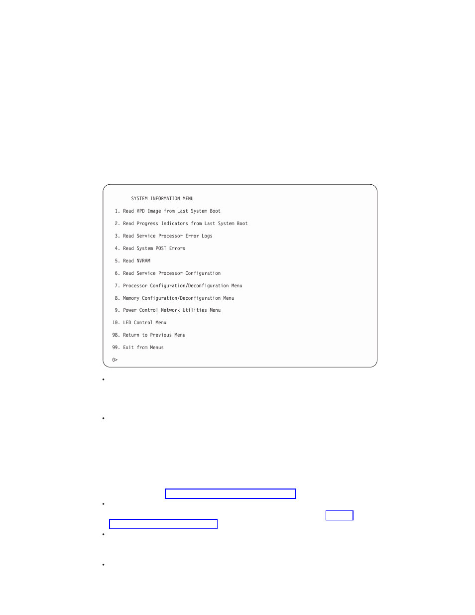 System information menu | IBM 6C4 User Manual | Page 63 / 233