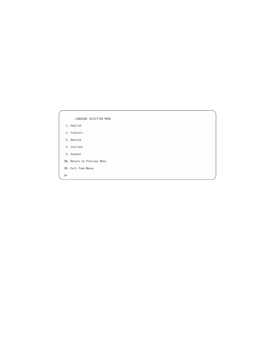 Language selection menu | IBM 6C4 User Manual | Page 69 / 233