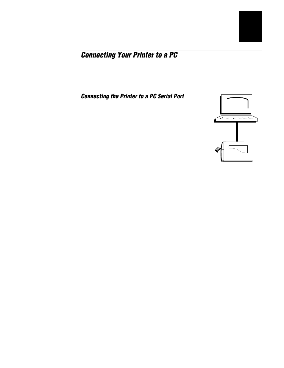 Connecting your printer to a pc | IBM EasyCoder 3400e User Manual | Page 25 / 150