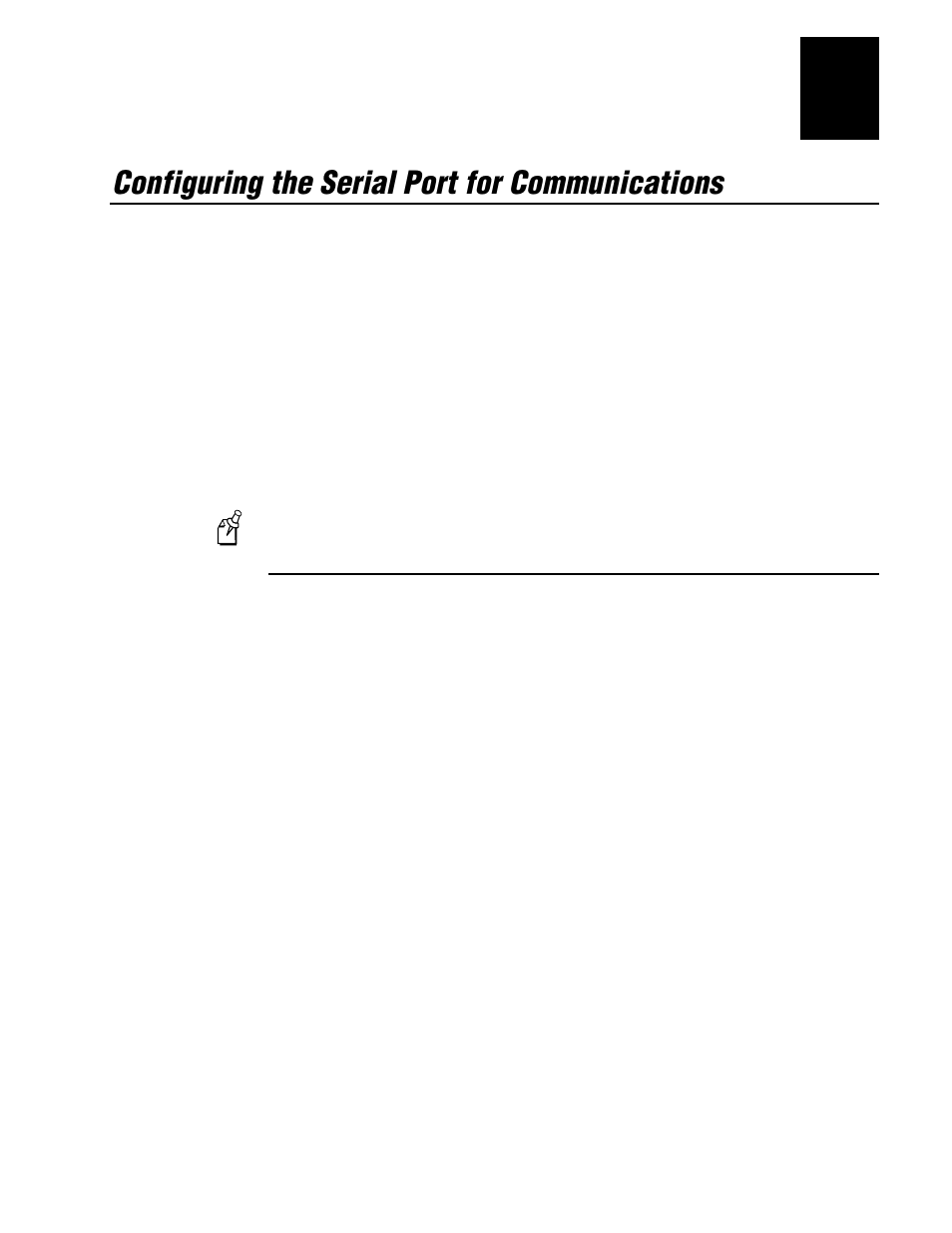 Configuring the serial port for communications | IBM EasyCoder 3400e User Manual | Page 29 / 150