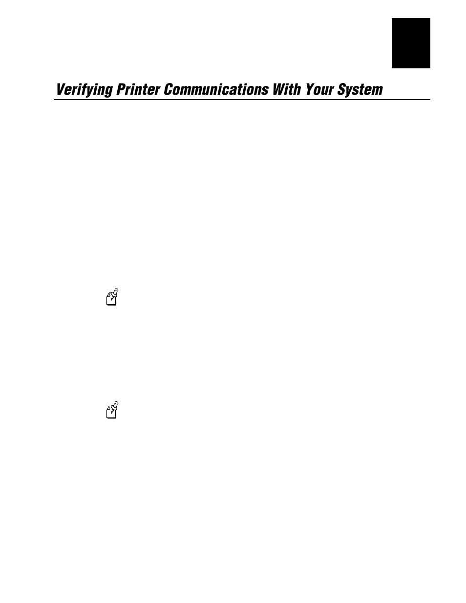 Verifying printer communications with your system | IBM EasyCoder 3400e User Manual | Page 31 / 150