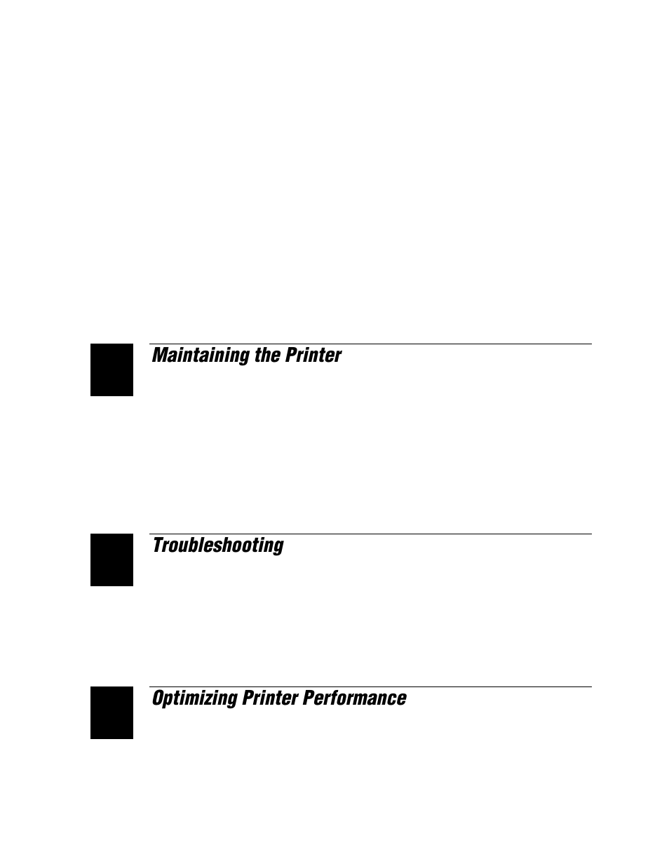 Maintaining the printer, Troubleshooting, Optimizing printer performance | IBM EasyCoder 3400e User Manual | Page 4 / 150